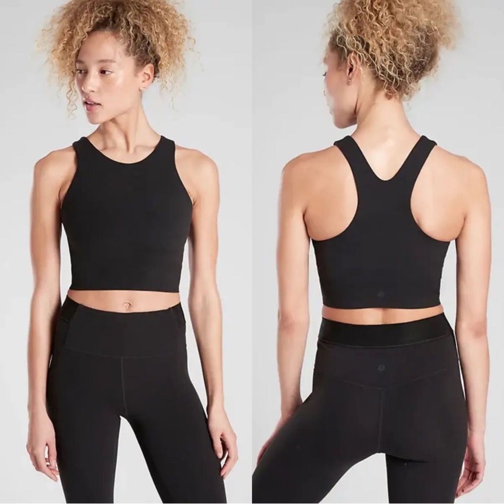 Athleta Conscious Crop In Powervita Black — Size Small
